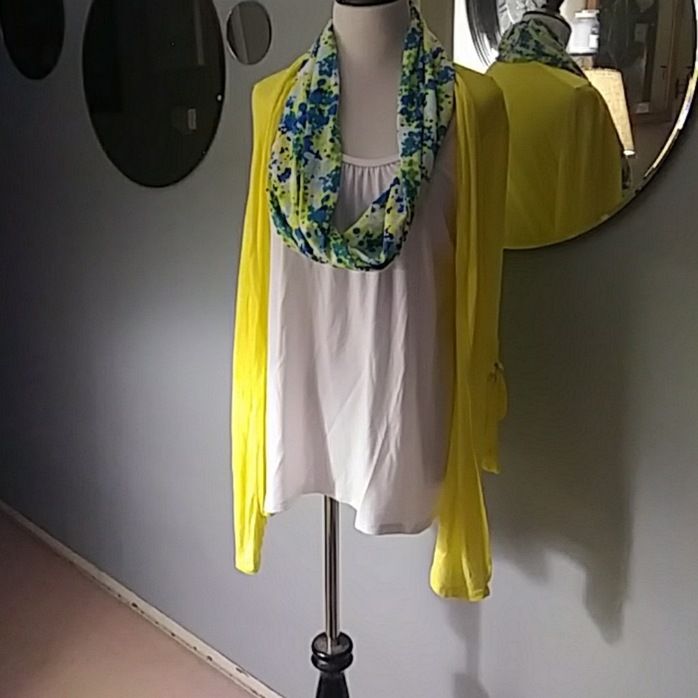 NWT Notations Top with scarf